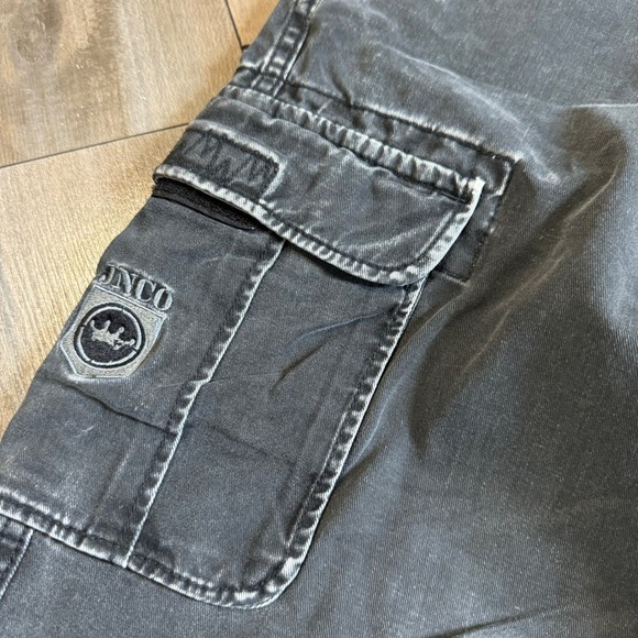 JNCO Commando Army Twill Cargo Pants Mens 32x30 Black Baggy Wide Leg M-1365TA - Picture 5 of 15